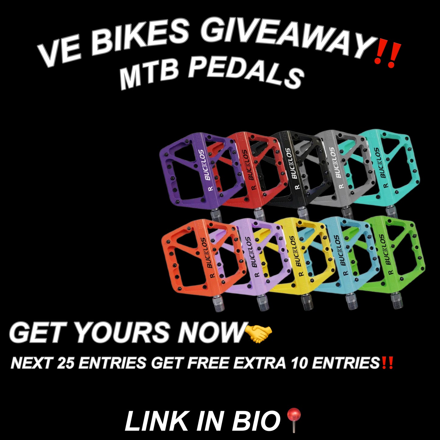 ‼️MTB PEDALS GIVEAWAY!(YOU PICK COLOUR AFTER WINNING!)‼️