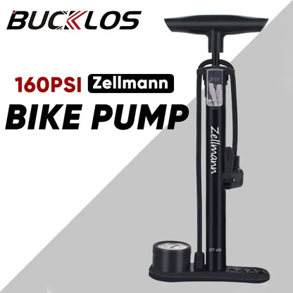 160PSI High Pressure Bike Pump with Pressure Gauge