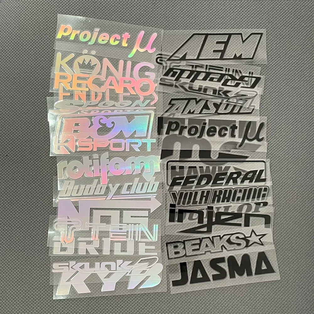 JDM Reflective Racing Stickers