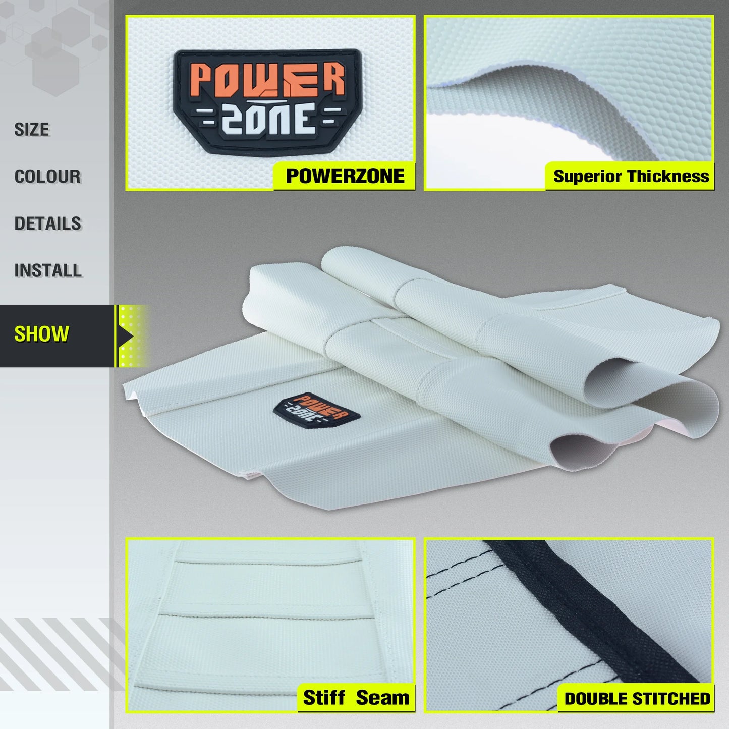 Powerzone White Dirtbike Seat Cover