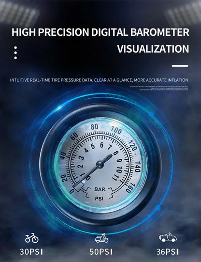 160PSI High Pressure Bike Pump with Pressure Gauge