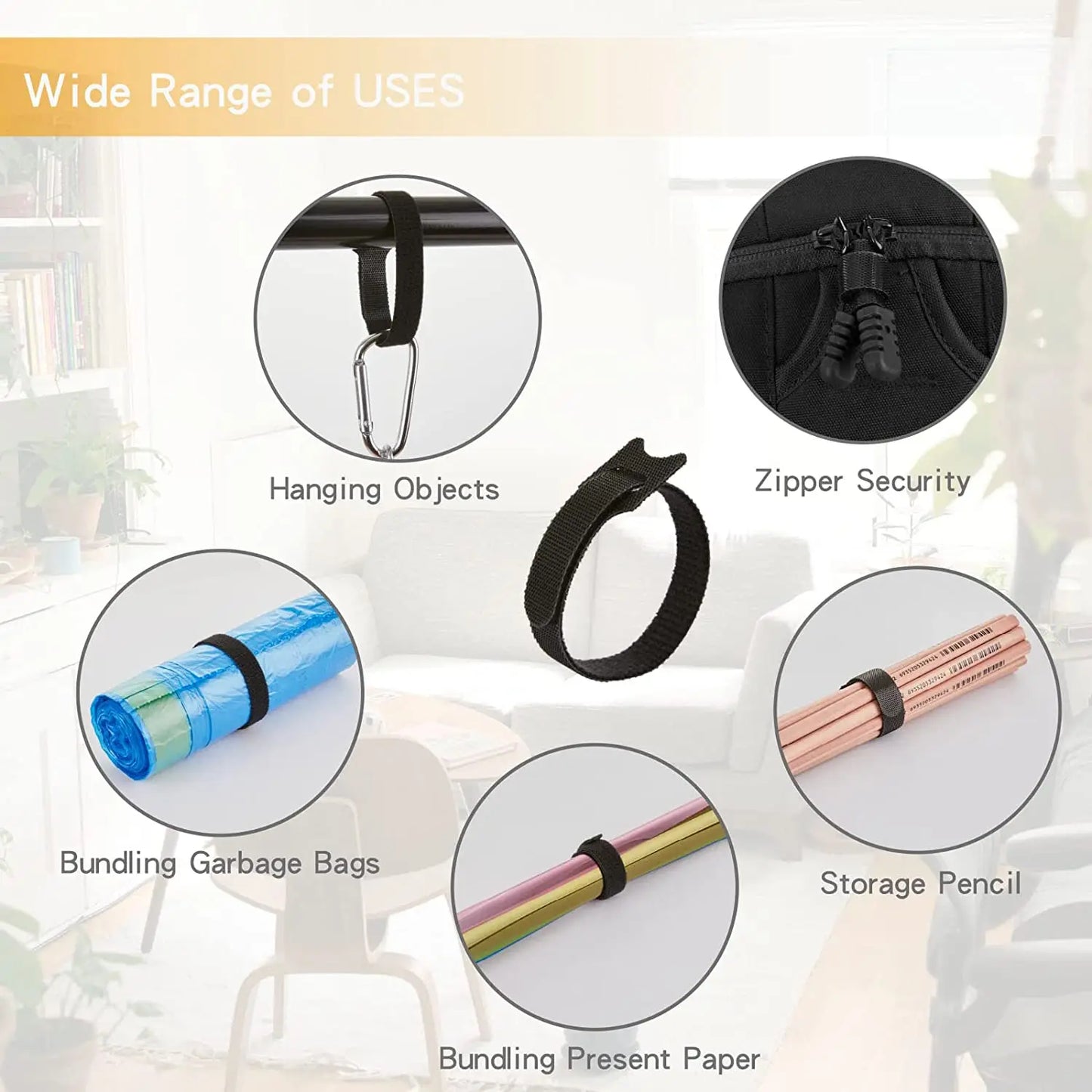 10/30/50pcs Reuseable Cable Organizer Ties