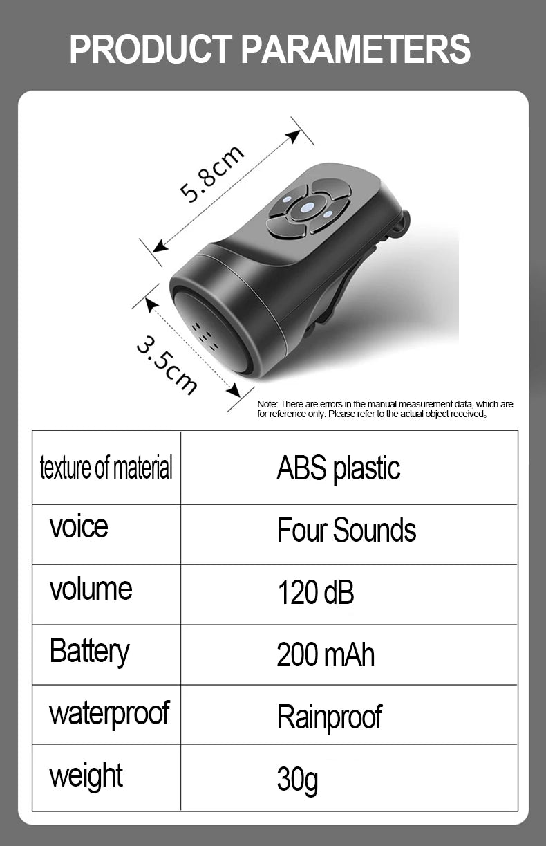 USB Rechargeable Bike Horn