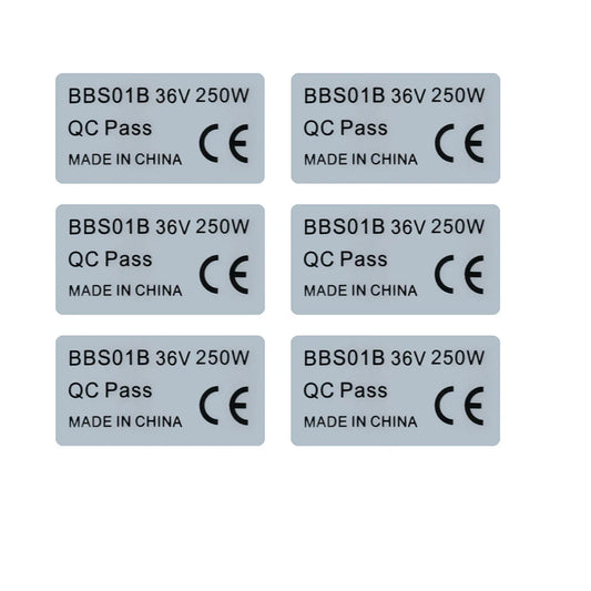 6pcs 36V 250W Legal Stickers