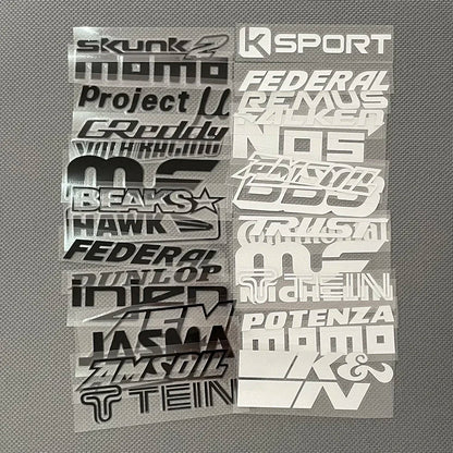 JDM Reflective Racing Stickers