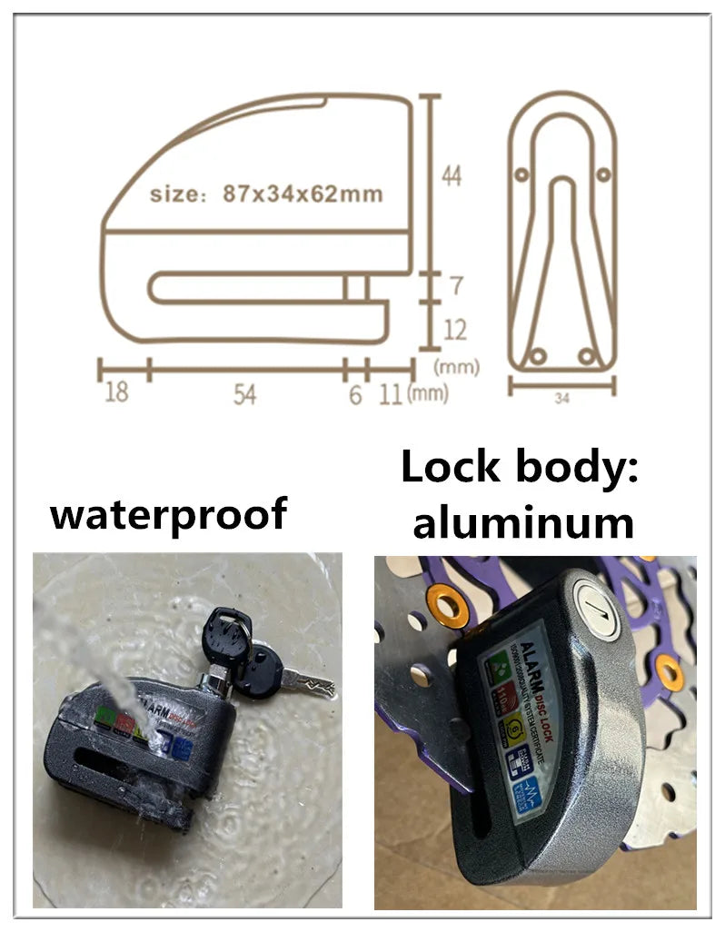 Loud Bike Alarm Lock