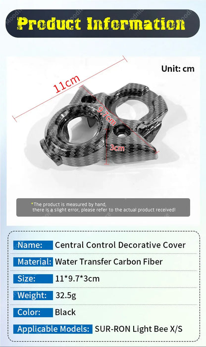 E-Dirtbike/Surron Key/Central Control Center Cover