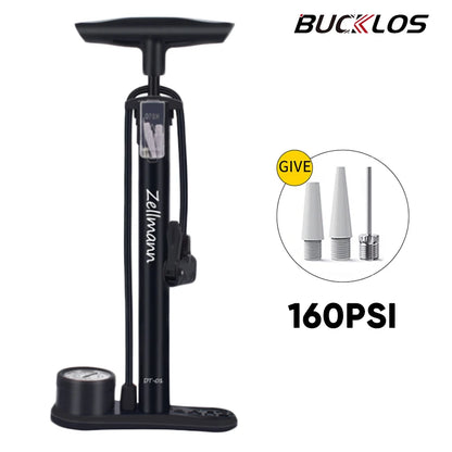 160PSI High Pressure Bike Pump with Pressure Gauge