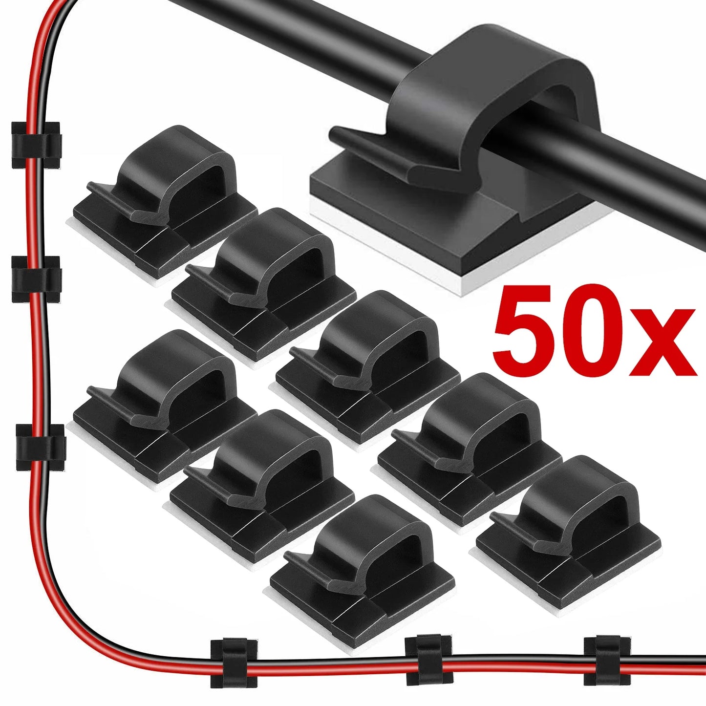 10-50Pcs Self Adhesive Cable Clips