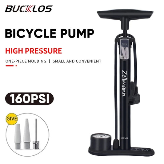 160PSI High Pressure Bike Pump with Pressure Gauge