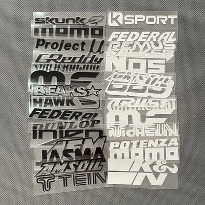 JDM Reflective Racing Stickers